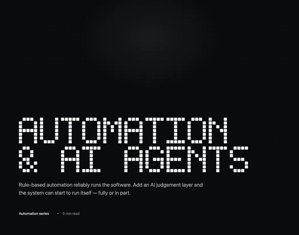 Automation is the foundation. AI agents are the judgement layer on top.